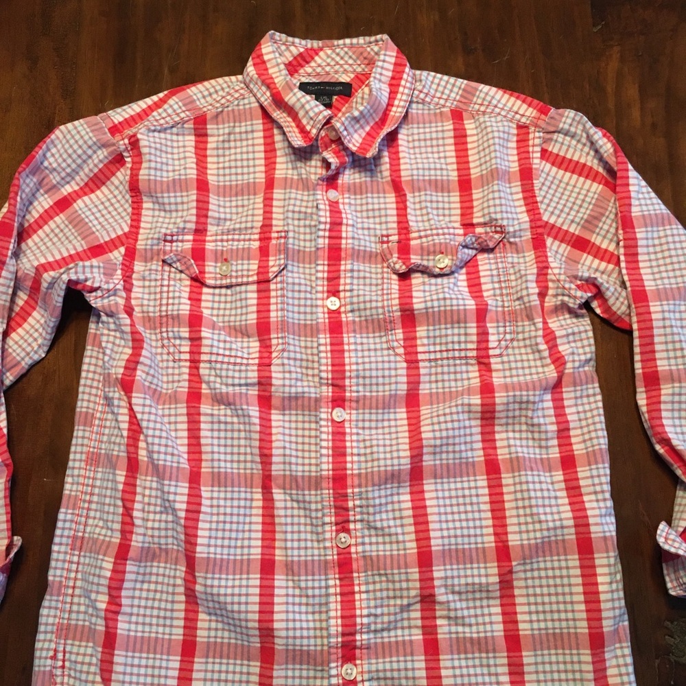 Boys Tommy Hilfiger button down large 12/14